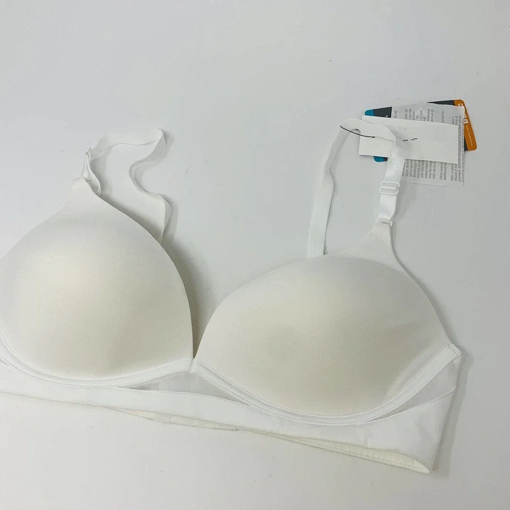 New Warner's Womans Flex Revolution Flexi Wire T-Shirt Bra Sz‎ 34C White NWT